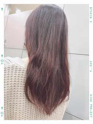 セミロング カラー 小野 遥南のヘアスタイル