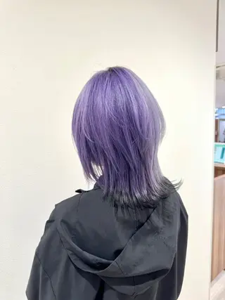ショート カラー 雅/ダブルカラー/ 白髪ぼかしハイライトのヘアスタイル