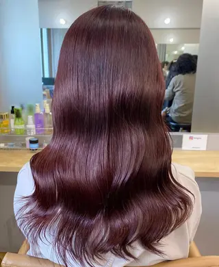 セミロング カラー プル艶職人/ にしものヘアスタイル