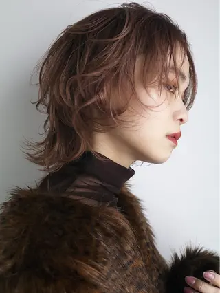 ショート カラー ウルフレイヤーカット /チヒロのヘアスタイル