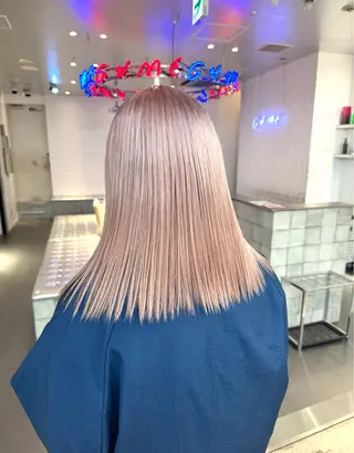 セミロング カラー 🌈艶髪ベージュ🌈 ユウトのヘアスタイル