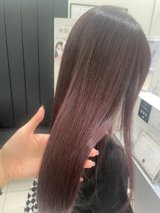 ロング カラー 海外レイヤー/赤み 消しカラー/上原聖奈のヘアスタイル