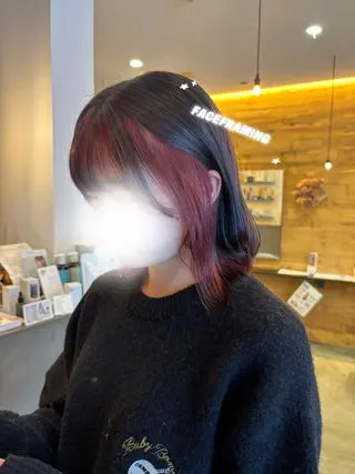 ミディアム 工藤 璃乃のヘアスタイル