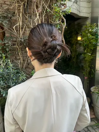 セミロング ヘアアレンジ 透明感似合わせカラー 🍀あかり🍀のヘアスタイル