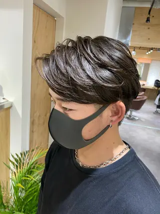 ショート カラー パーマ ヘアアレンジ メンズ キッズ メンズブリーチカラー /パーマ ごーた立川のヘアスタイル