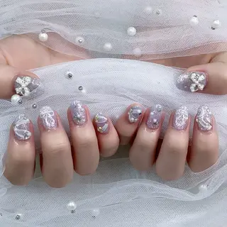 ネイル パーツ全部¥110 サロンミミのネイルデザイン