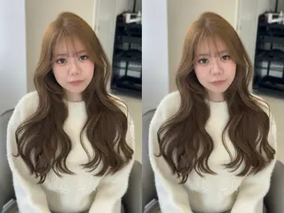 ロング ao - 赤み消し ベージュ/大阪梅田のヘアスタイル