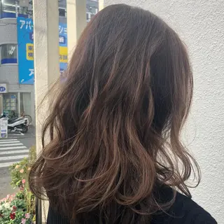 ミディアム カラー パーマ ヘアアレンジ 【白髪ぼかし 専門GBG】自由が丘のヘアスタイル
