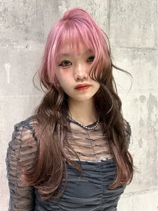 ロング カラー 【色落ちまで可愛い】 mao🐩💜のヘアスタイル