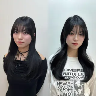 ロング レイヤーカット/ 艶カラー/山内一暉のヘアスタイル