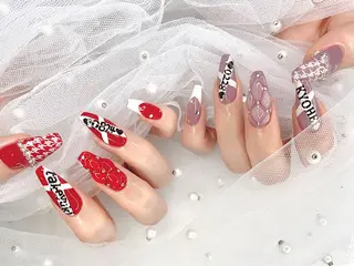 ネイル I-nailロング /ワンホン/キラキラのネイルデザイン