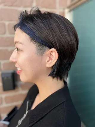 セミロング カラー 久木原 ゆりのヘアスタイル