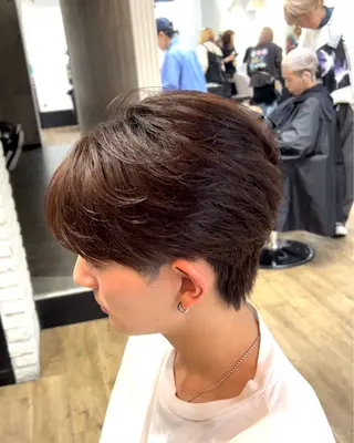 ショート パーマ ヘアアレンジ メンズ メンズカット/ ＆ 髙下 幹大のヘアスタイル