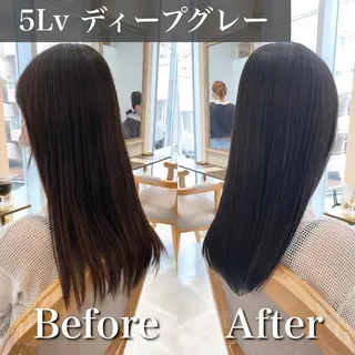 ロング カラー ブリーチなし✨艶髪 カラー𓃲YAGIのヘアスタイル