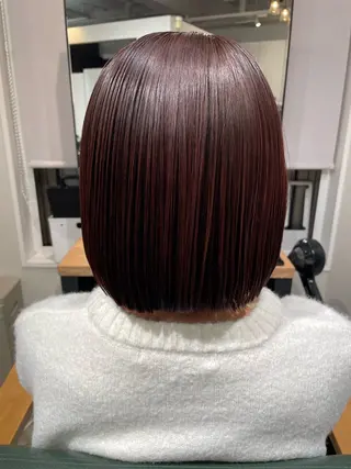 ミディアム カラー 福石 玲華のヘアスタイル