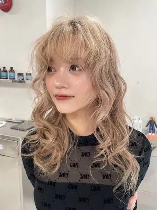 セミロング デザインカラー💖/ ヘアセット/manaのヘアスタイル