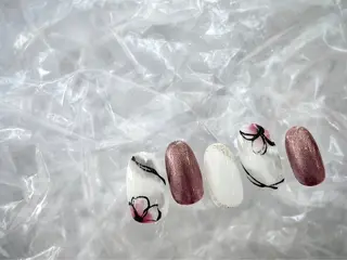 ネイル ⭐︎休業中の練習⭐︎ JNA認定講師髙橋のネイルデザイン