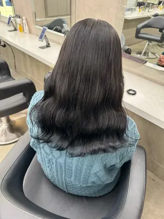 セミロング カラー パーマ ヘアアレンジ メンズ キッズ 韓国系🇰🇷🩶 艶暗髪/MEIのヘアスタイル