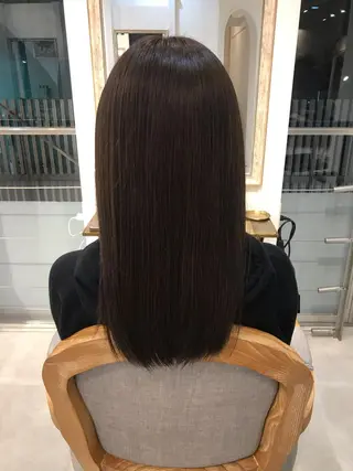 セミロング カラー 小柳 公邦のヘアスタイル