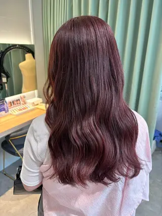 ロング カラー りあの🎀 /暖色カラー🍒のヘアスタイル