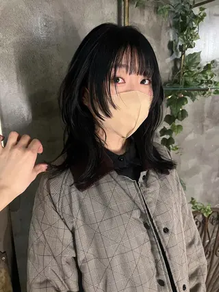 ミディアム カラー haco＋所属・圧倒的デザイン力 店長🎨RENAのヘアスタイル