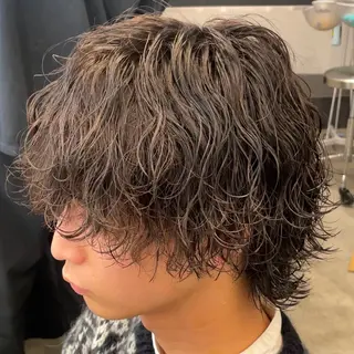 セミロング パーマ ヘアアレンジ メンズ fifth 石川 凪のヘアスタイル