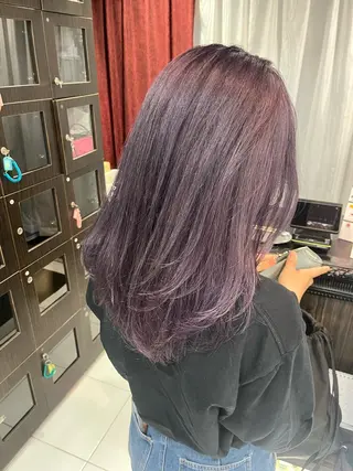 ミディアム カラー 🦋YUI 髪質改善 ブリーチ　着付け🦋のヘアスタイル