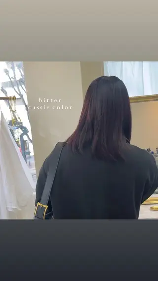 ミディアム カラー 佐藤 瑚碧のヘアスタイル