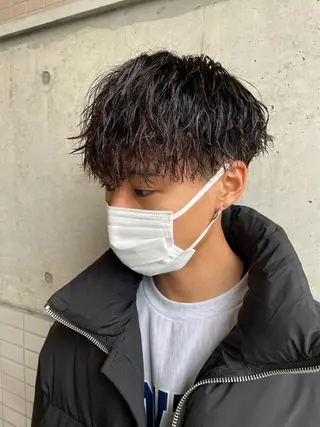 パーマ メンズ 大阪美容師 井上智博のヘアスタイル