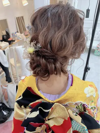 セミロング ヘアアレンジ 大阪/ヘアアレンジ /似合わせset💐のヘアスタイル