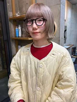 ショート カラー 無料カット/ 癖毛風パーマ/凜のヘアスタイル