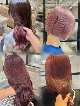 セミロング カラー ブリーチなしダブル カラー/なぎ🦖ᩚのヘアスタイル