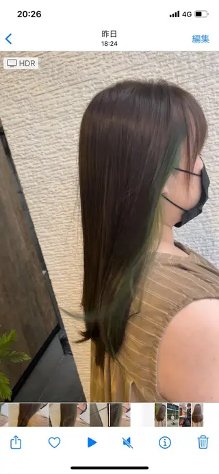 ロング カラー やまこし 美裕樹のヘアスタイル