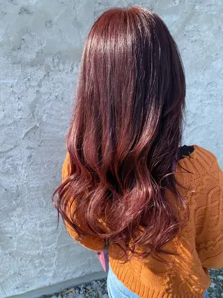 セミロング カラー ami🍑艶カラー/ 髪質改善/透明感のヘアスタイル