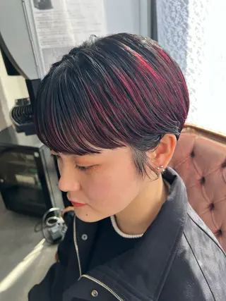 ショート 紙屋町ショート /ボブ　パーマ河内蓮のヘアスタイル
