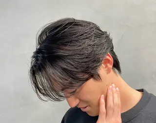 ミディアム パーマ ヘアアレンジ メンズ fifth 石川 凪のヘアスタイル