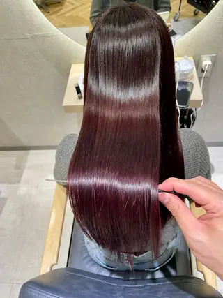 ロング カラー フェイスレイヤー/ 小顔/髪質改善　関のヘアスタイル