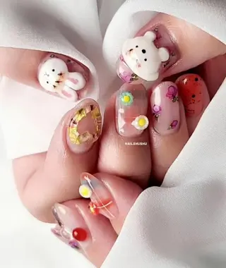 ネイル 3dパーツ/流行り 👧shushu❤️のネイルデザイン