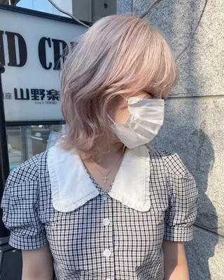 ミディアム カラー カラーが上手い 辻悠月のヘアスタイル