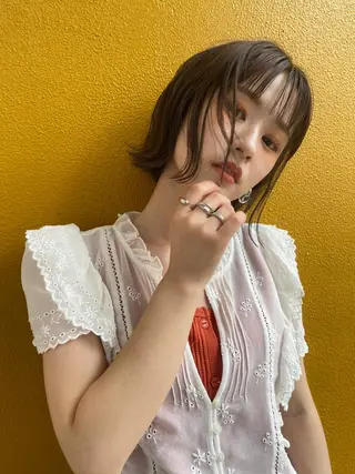 ミディアム カラー ヘアアレンジ 溝口 ひなこのマツエク・マツパデザイン