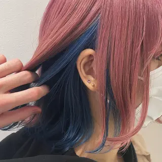 セミロング 抜け感/ワンカラー/ 明大前/桑田のヘアスタイル