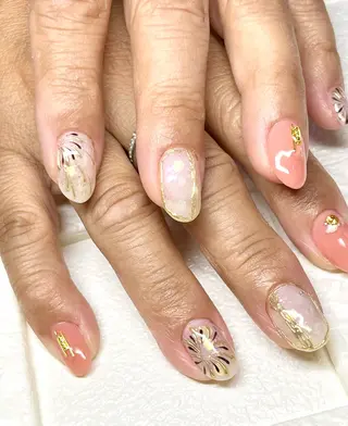 ミディアム ネイル まり りぃ〜んのネイルデザイン