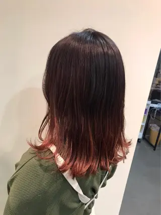 ミディアム カラー 店長/骨格診断/美髪 髪質改善/松若　優のヘアスタイル
