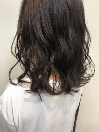 ミディアム カラー パーマ ヘアアレンジ ❣️倉敷❣️美髪 カラー能登一成のヘアスタイル