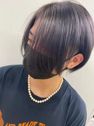 ショート 長妻莉央/縮毛矯正 髪質改善カラーのヘアスタイル