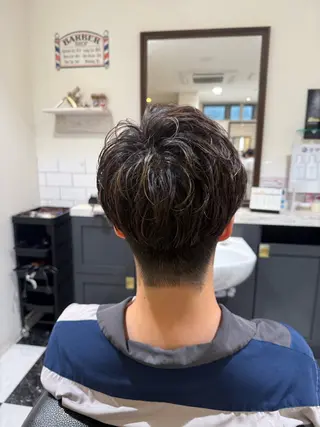 ミディアム メンズ 似合わせカットパーマ 長峯丈士のヘアスタイル