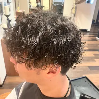 パーマ メンズ ふるはし みなのヘアスタイル