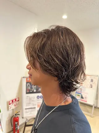 パーマ メンズ 曲がる縮毛矯正🌟 メンズアイブロウのヘアスタイル