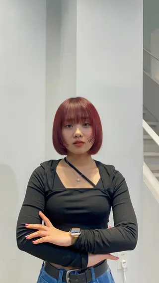 ミディアム カラー ヘアアレンジ ショート/ボブ/ 髪質改善🍒hiyuのヘアスタイル