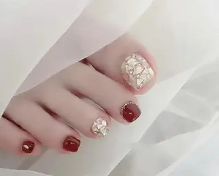 ネイル フィルイン・深爪矯正 長さ出し🎀のネイルデザイン